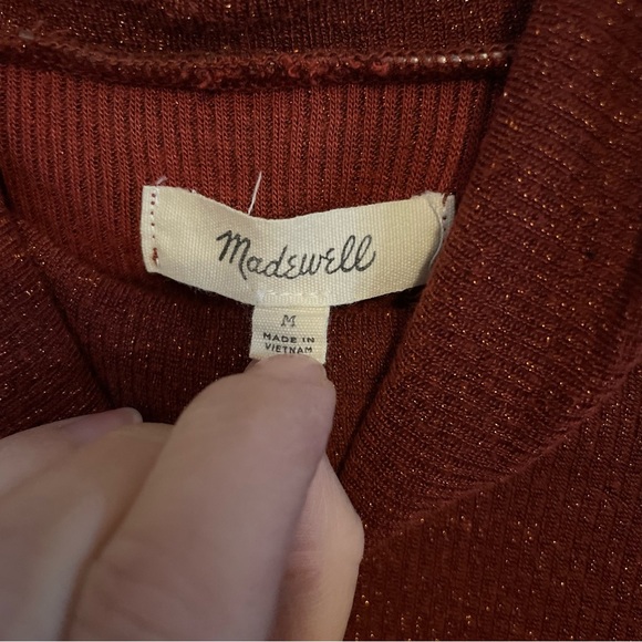 Burnt orange Madewell mock neck long sleeve - Picture 2 of 3